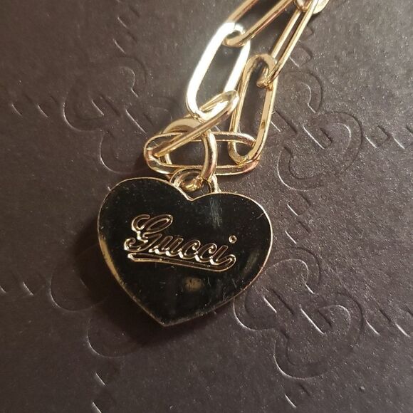 Gucci Heart Necklace Zipper Pull Replacement Upcycled - Picture 5 of 6